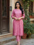 Pink 100% Khadhi Cotton Coord Set With Pocket