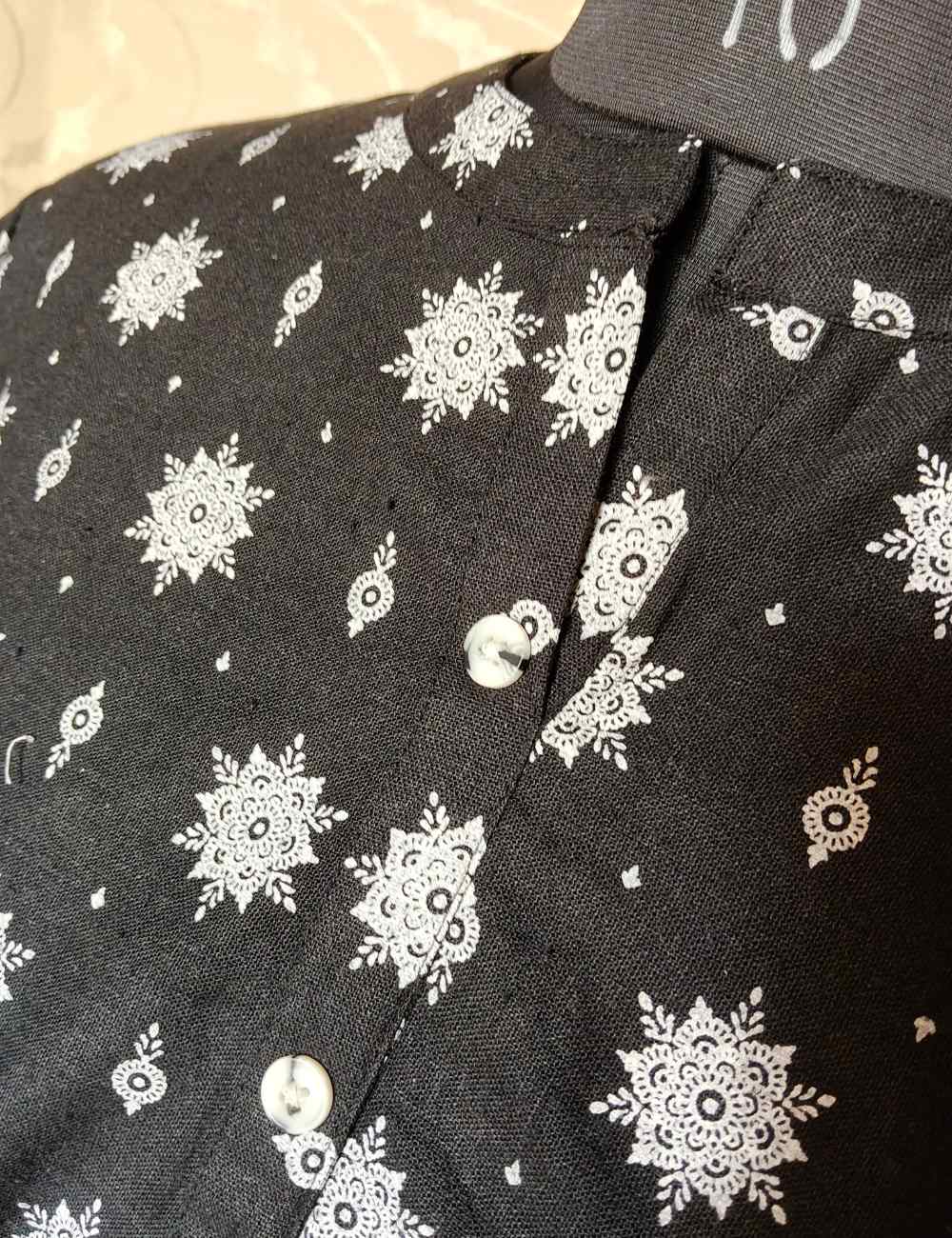 Black 100% Khadhi Cotton Coord Set with Pocket