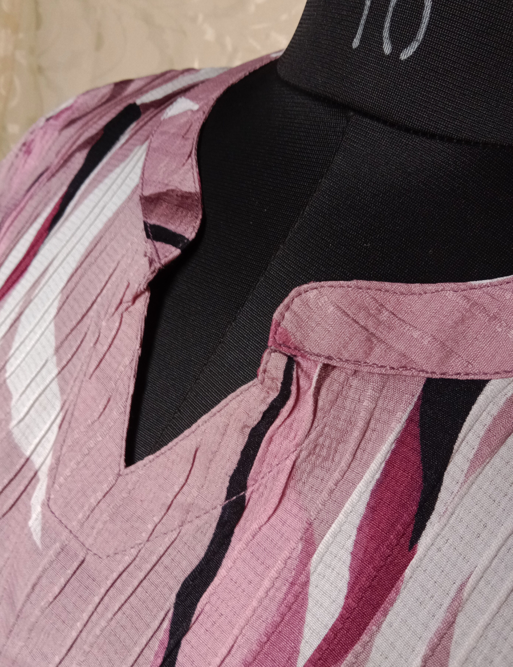 LIYA - Pastel Pink Poly Cotton Popcorn Textured With Bold Floral Print Maxi